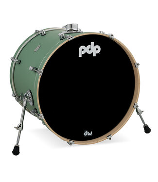PDP PDP Concept Series Maple Bass Drum, 18x22, Satin Seafoam Finish Ply w/Chrome Hardware
