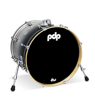 PDP PDP Concept Series Maple Bass Drum, 16x20, Silver to Black Fade w/Chrome Hardware
