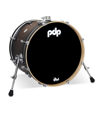 PDP PDP Concept Series Maple Bass Drum, 16x20, Satin Charcoal Burst w/Chrome Hardware