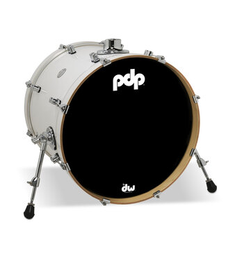 PDP PDP Concept Series Maple Bass Drum, 16x20, Pearlescent White w/Chrome Hardware