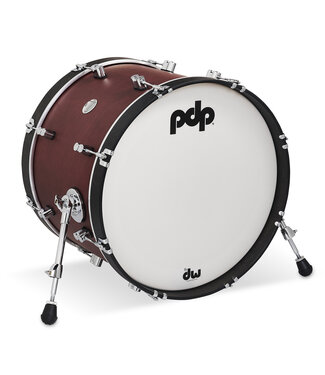 PDP PDP Concept Classic 14x20 Ox Blood Stain Kick Drum with Ebony Stain Hoops