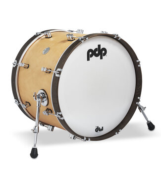 PDP PDP Concept Classic 14x20 Natural Stain Kick Drum with Walnut Stain Hoops