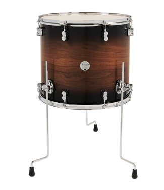 PDP PDP Concept Series Maple Exotic Floor Tom, 16x18, Walnut to Charcoal Burst w/Chrome Hardware