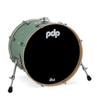 PDP PDP Concept Series Maple Bass Drum, 16x20, Satin Seafoam Finish Ply w/Chrome Hardware