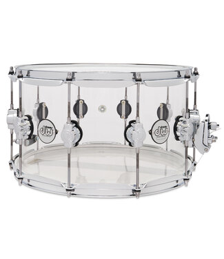 Drum Workshop DW Design Series Snare, 8x14, Acrylic Snare w/Chrome Hardware