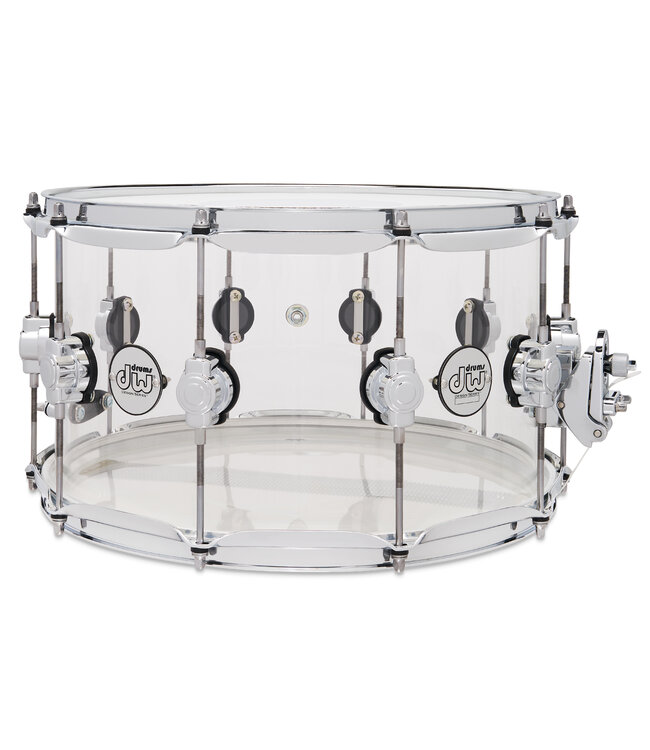 DW Design Series Snare, 8x14, Acrylic Snare w/Chrome Hardware