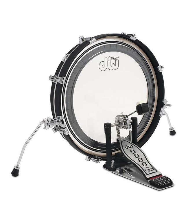 DW Design Series Maple Pancake Bass Drum, 3x20, Black Satin Lacquer w/Chrome Hardware