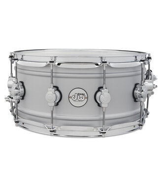 DW DW Design Snare, Matte Aluminum, 6.5x14"