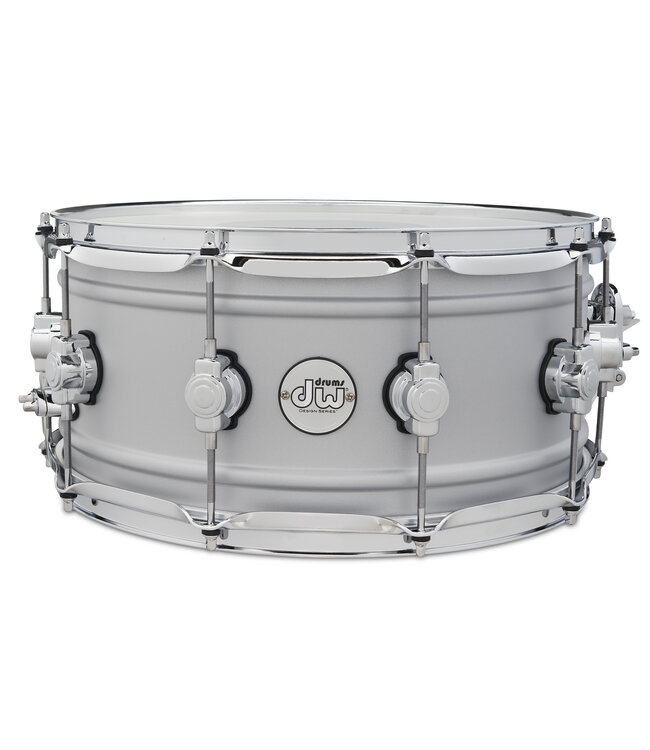 DW Design Snare, Matte Aluminum, 6.5x14"
