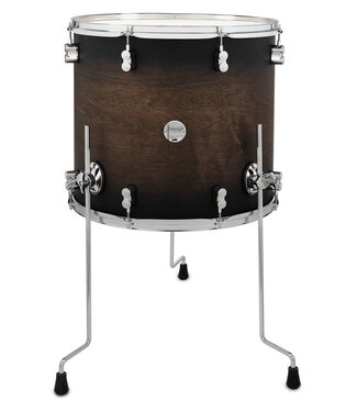 PDP PDP Concept Maple 16x18 Floor Tom Satin Charcoal Burst Lacquer with Chrome Hardware