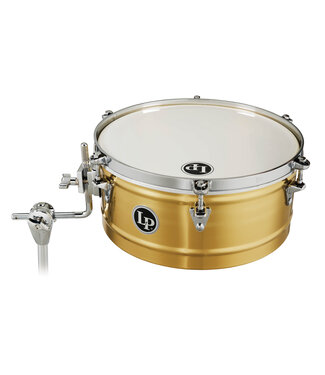 LP LP 14" Brass Timbale with Chrome Hardware and Mount Bracket