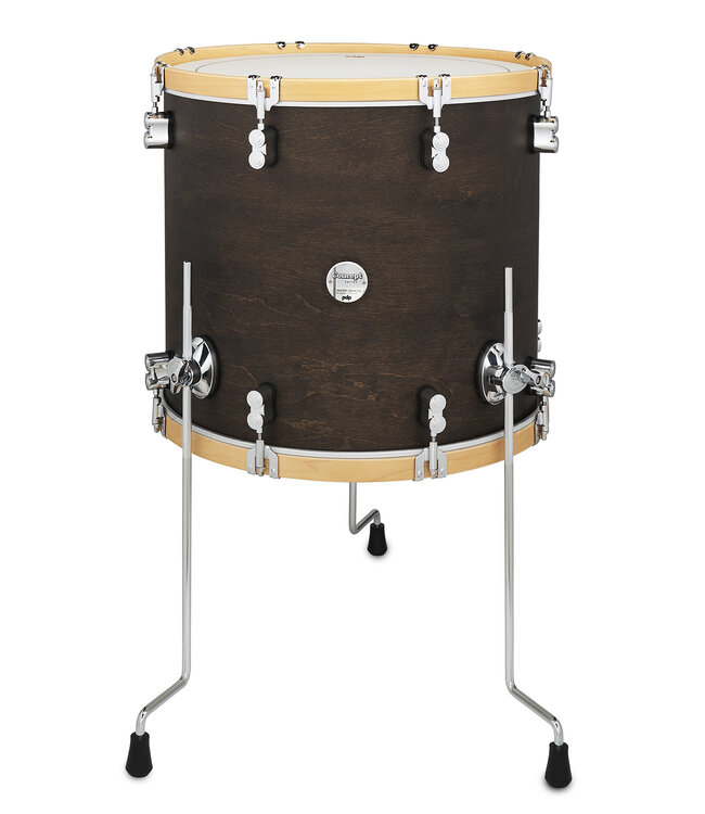 PDP Concept Classic 16x18 Walnut Stain Floor Tom with Natural Stain Wood Hoops