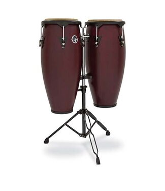 LP LP City Series 10-inch and 11-inch Conga Set with Double Stand - Dark Wood