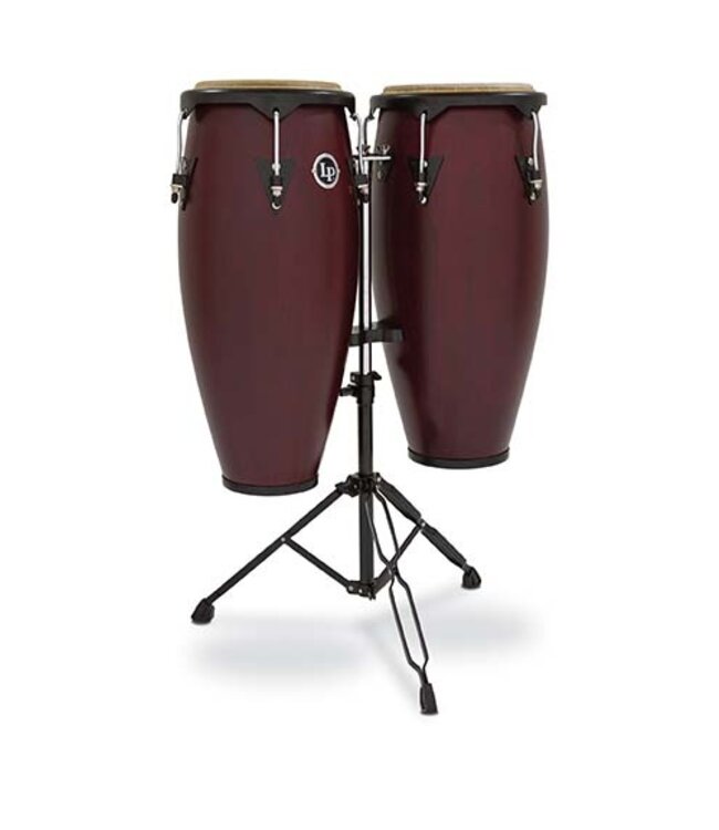 LP City Series 10-inch and 11-inch Conga Set with Double Stand - Dark Wood