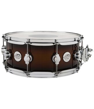 Drum Workshop DW Design Series Maple Snare, 5.5x14, Tobacco Burst Gloss Lacquer w/Chrome Hardware