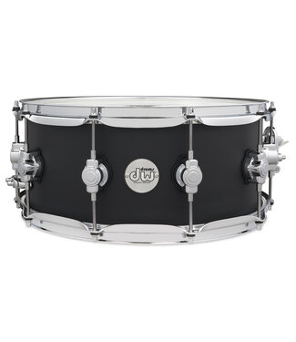 Drum Workshop DW Design Series Black Satin Snare Drum, 6x14