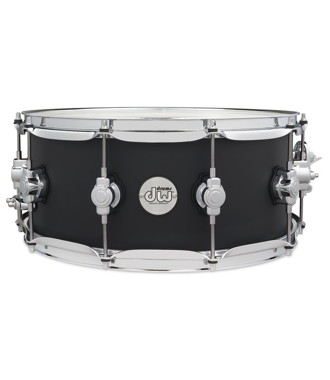DW Design Series Black Satin Snare Drum, 6x14
