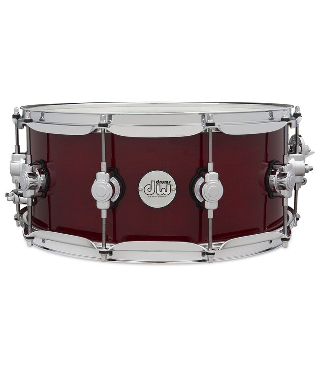 DW Design Series 6x14 Snare Drum, Cherry Stain