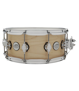 Drum Workshop DW Design Series Snare, 6x14, Natural Satin w/Chrome Hardware