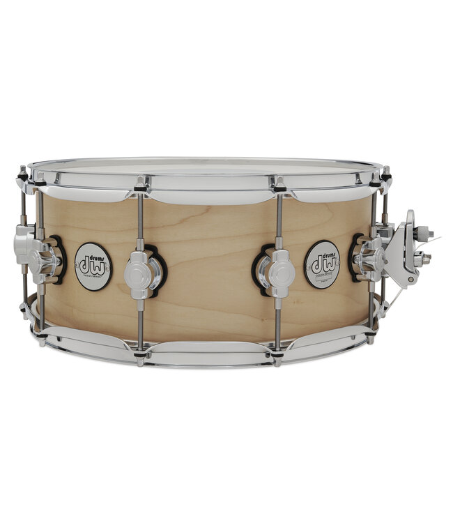 DW Design Series Snare, 6x14, Natural Satin w/Chrome Hardware