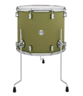 PDP PDP Concept Maple 16x18 Floor Tom Satin Olive Finish Ply with Chrome Hardware