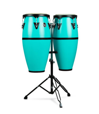 LP LP Discovery 10-inch and 11-inch Conga Set with Double Conga Stand - Sea Foam