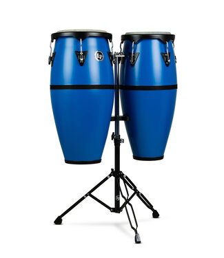 LP LP Discovery 10-inch and 11-inch Conga Set with Double Conga Stand - Race Car Blue