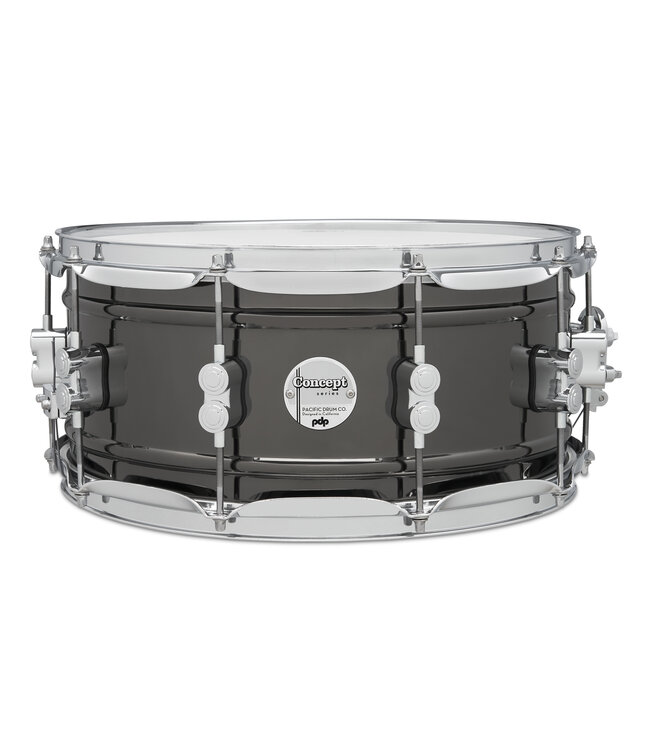 PDP Concept Series Metal Snare, 6.5x14, Black Nickel Over Steel w/Chrome Hardware