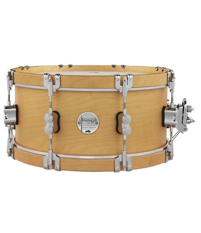 PDP Concept Classic 6.5x14 Natural Stain Snare with Natural Stain Wood Hoops