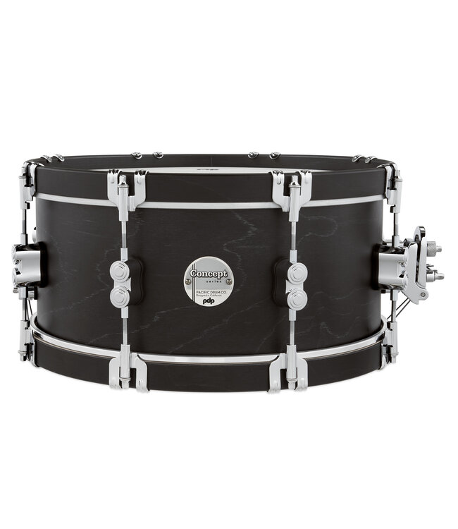 PDP Concept Classic 6.5x14 Ebony Stain Snare with Ebony Stain Wood Hoops
