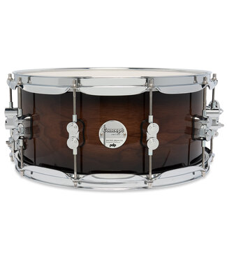 PDP PDP Concept Maple Exotic 6.5x14 Walnut to Charcoal Burst Lacquer Snare