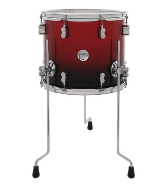 PDP PDP Concept Maple 12x14 Floor Tom Red to Black Fade Lacquer with Chrome Hardware