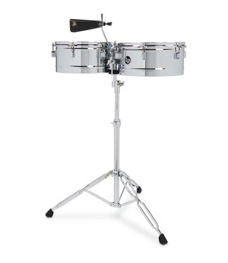 LP Latin Percussion LPA256 13" and 14" Aspire Timbales - Chrome with Chrome Hardware