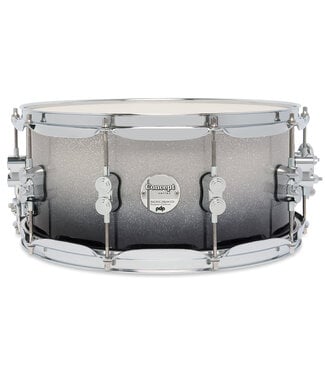 PDP PDP Concept Maple 6.5x14 Silver to Black Sparkle Fade Lacquer Snare