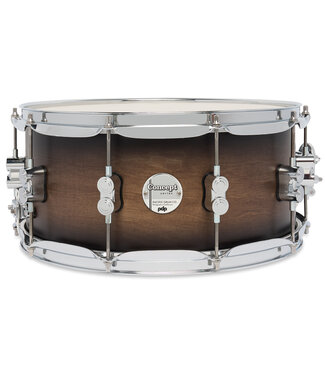 PDP PDP Concept Maple 6.5x14 Satin Charcoal Burst Lacquer Snare