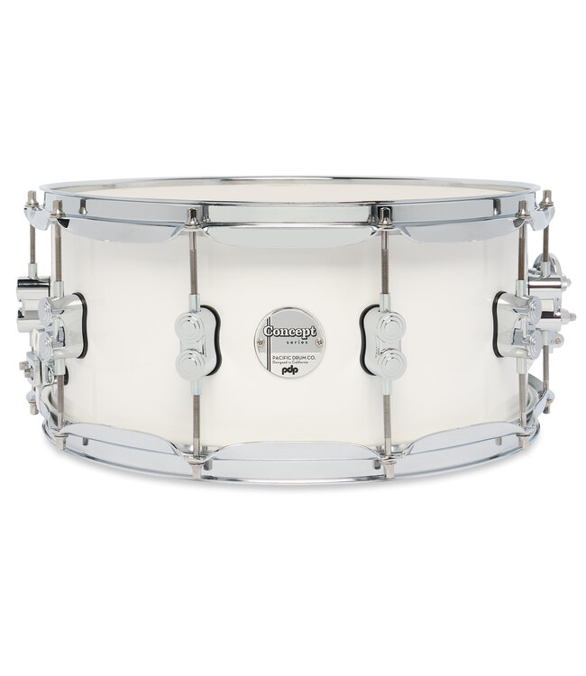 PDP Concept Maple 6.5x14 Pearlescent White Lacquer Snare