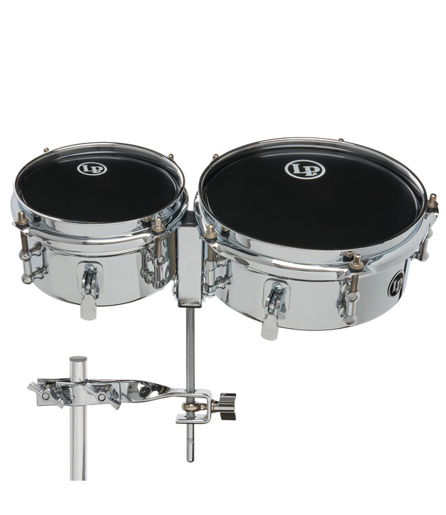 Latin Percussion LP845-K 6" and 8" Mini Snare Timbales with Mount - Steel