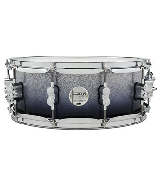 PDP PDP Concept Maple 5.5x14 Silver to Black Sparkle Fade Lacquer Snare