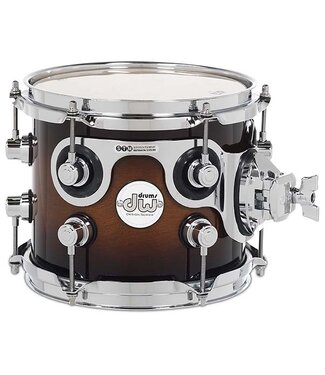 Drum Workshop DW Design Series Maple Suspended Tom, 7x8, Tobacco Burst Gloss Lacquer w/Chrome Hardware