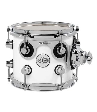 Drum Workshop DW Design Series Maple Suspended Tom, 7x8, Gloss White Lacquer w/Chrome Hardware