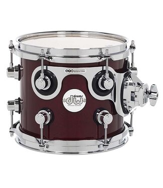 Drum Workshop DW Design Series Maple Suspended Tom, 7x8, Cherry Stain Gloss Lacquer w/Chrome Hardware