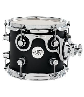 Drum Workshop DW Design Series Maple Suspended Tom, 7x8, Black Satin Lacquer w/Chrome Hardware