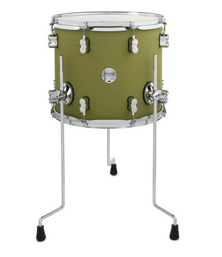 PDP PDP Concept Maple 12x14 Floor Tom Satin Olive Finish Ply with Chrome Hardware