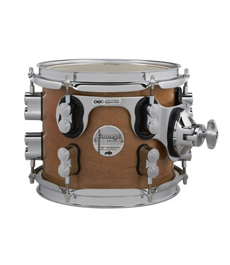 PDP PDP Concept Series Maple Exotic Suspended Tom, 7x8, Natural Honey Mahogany w/Chrome Hardware