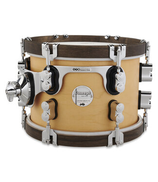 PDP PDP Concept Classic 7x10 Natural Stain Tom with Walnut Stain Hoops