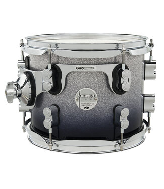 PDP PDP Concept Maple 8x10 Suspended Tom Silver to Black Fade Lacquer with Chrome Hardware