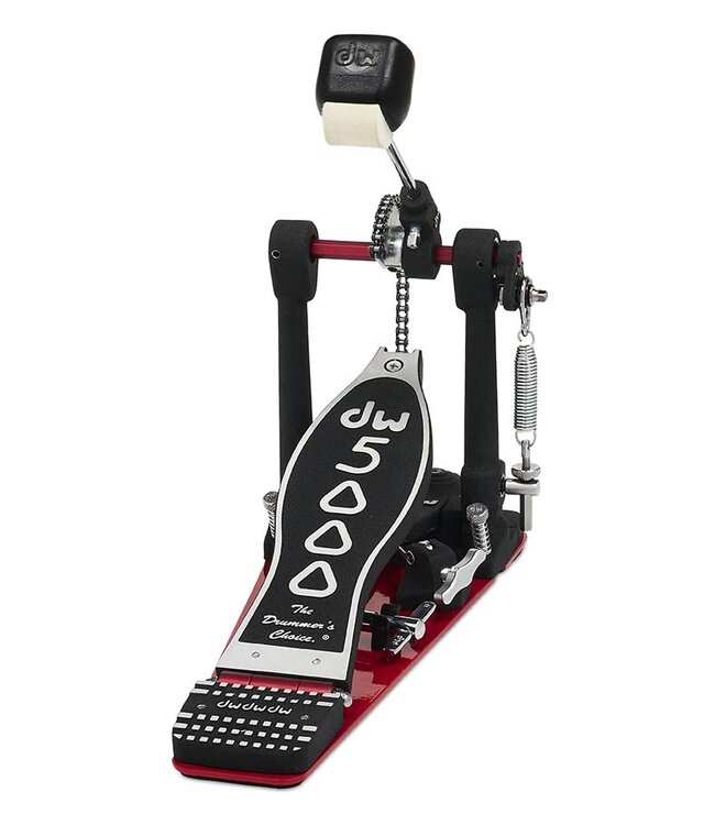 DW 5000 Series Accelerator Single Chain, Narrow Footboard Single Bass Drum Pedal w/ Bag