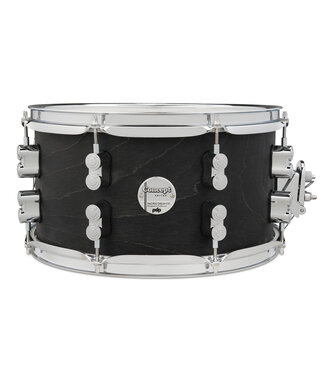 PDP PDP Concept Series Black Wax Maple Snare, 7x13, Satin Black w/Chrome Hardware