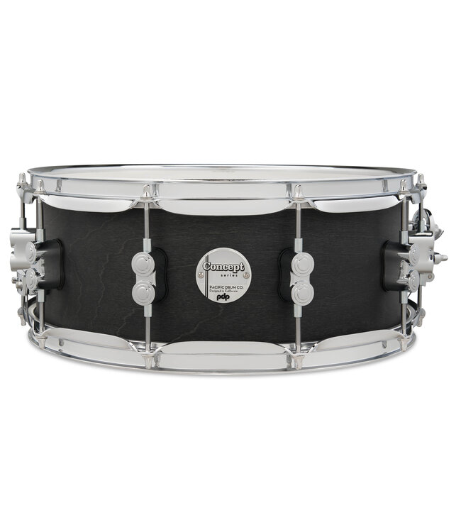 PDP Concept Series Black Wax Maple Snare, 5.5x14, Satin Black w/Chrome Hardware