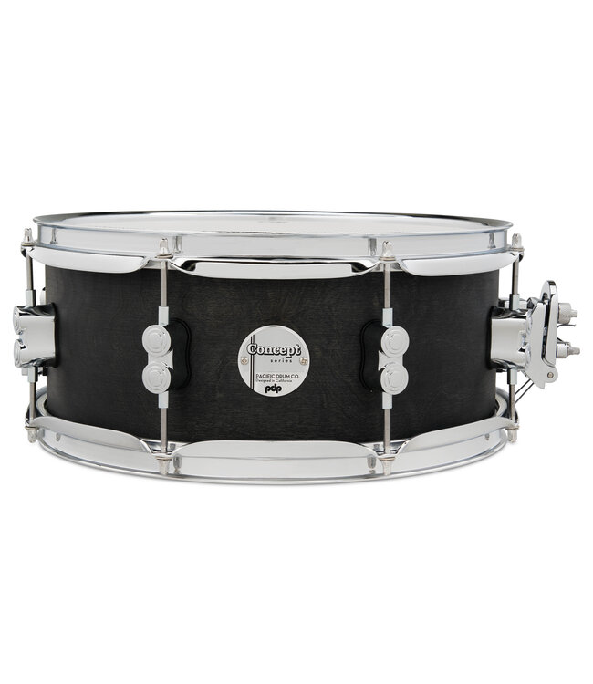 PDP Concept Series Black Wax Maple Snare, 5.5x13, Satin Black w/Chrome Hardware